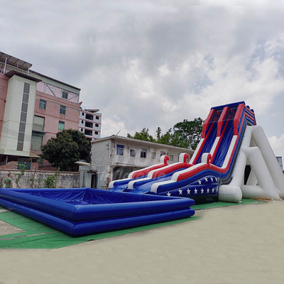 Toboganes acuáticos inflables del patio trasero adulto grande comercial del tamaño con la piscina