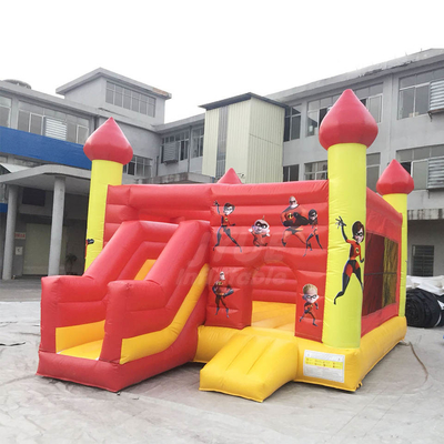 Casa de salto del castillo cartón animoso inflable de encargo de los niños del pequeño