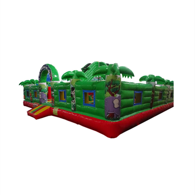 carrera de obstáculos inflable Jumper Bounce House Amusement Park del PVC de 0.55m m