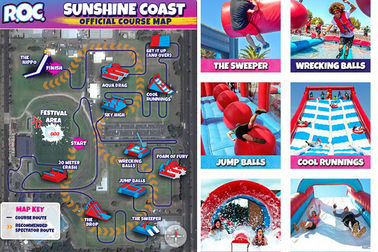 el PVC 5k inflable de 0.55m m equipo rojo grande del acontecimiento corre/de la carrera de obstáculos inflable comercial