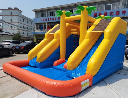 Toboganes acuáticos inflables del PVC de Commercail con fácil instalación de la piscina EN14960