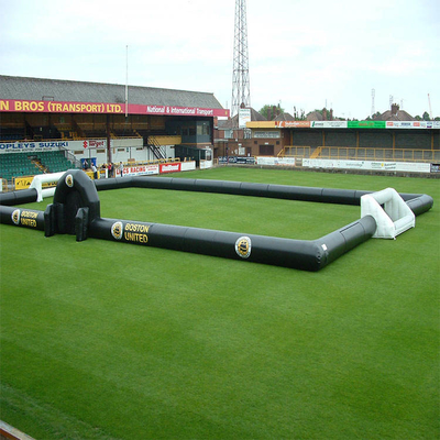 Al aire libre de alquiler del campo de fútbol inflable gigante inflable del partido de fútbol del PVC EN14960