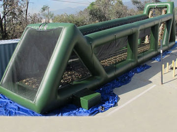 Alta de los deportes de los juegos línea inflable gigante inflable los 80ft verde de la cremallera de largo para los adultos