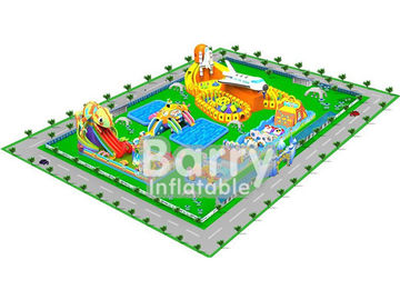 proyectos inflables gigantes materiales del parque del agua del PVC de 0.55m m, diseño del parque de atracciones