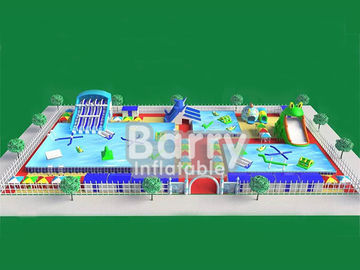 Equipo inflable comercial del parque del agua, parque de atracciones inflable del marco metálico