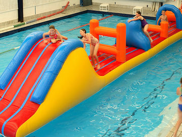 carrera de obstáculos inflable del agua del parque inflable de la aguamarina del PVC de 0.9m m para los niños