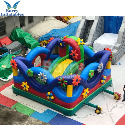 Lona inflable castillo animoso niños flor vegetal inflable Funcity patio
