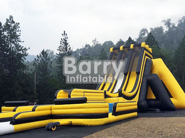 3 carriles amarillean la puntada grande del triple del doble de la diapositiva de Malasia Genting Inflatables del funcionamiento del dragón