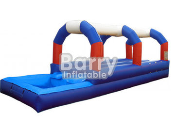 Diapositiva inflable del resbalón N del carril doble azul/rojo/blanco con tema del animal de la piscina