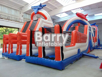 Inflables gigantes de los adultos explotan juegos de la carrera de obstáculos PVC de 30 de x 8 de los x 7m 0.9m m