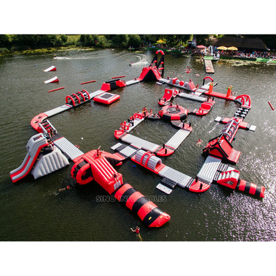 parque inflable al aire libre del agua de la ráfaga grande inflable de Commercia del PVC de 0.9m m