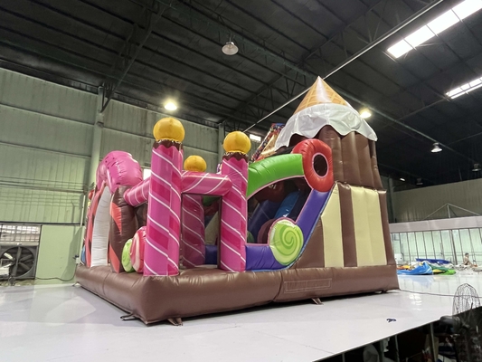 PVC Kids Jumpers inflables personalizados Alquiler Inflable Bounce House Tema de azúcar