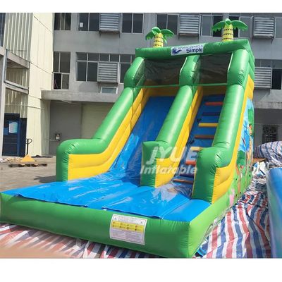 0.55mm PVC Castillo Casa de salto con tobogán tema de animales de la selva tobogán inflable