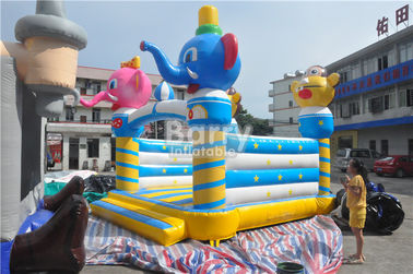 Moonwalk animal del espacio del elefante de la gorila inflable comercial para el hogar/el patio