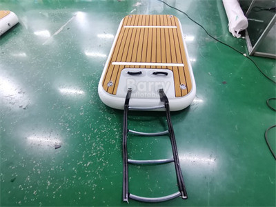Muelle flotante inflable de tejido de puntada para la pesca con bomba y accesorios