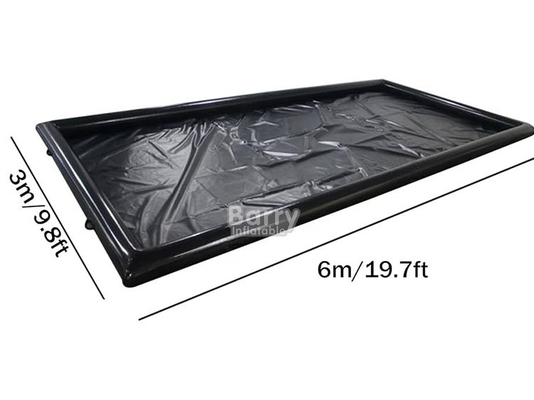Almohadillas de lavado de vehículos inflables portátiles de PVC herméticas negro Almohadilla de contención de lavado de automóviles inflables colector de agua para camión