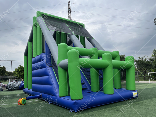 Juego Deportivo Curioso Jumping almohada Jump Tower Caída Libre Bolsa de aire de salto inflable con plataforma para obstáculo inflable 5K
