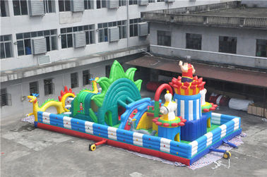 patio inflable del niño del 15x8M con el logotipo de la impresión/la carrera de obstáculos del patio trasero