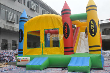 Combinado inflable de la lona del PVC, casa inflable de la despedida de los niños de los 5x4x3.6m con la diapositiva