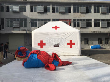 Tienda inflable médica al aire libre blanca de la Cruz Roja de la promoción con la impresión del logotipo