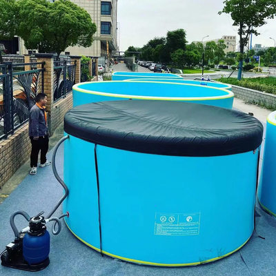Piscina portátil de costura DWF por encima del suelo Piscina infantil Piscina con tapa y bomba eléctrica