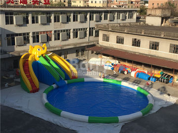 parque inflable del tobogán acuático de la lona del PVC de 0.55m m para los niños/los juegos inflables del agua