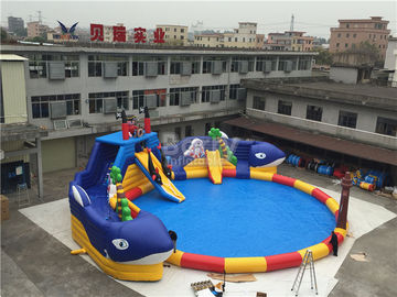 Parque inflable agudo del agua del verano, tobogán acuático inflable de la isla del cocodrilo