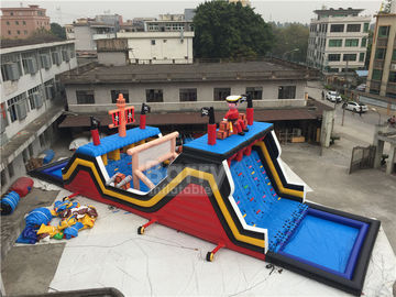 Curso al aire libre inflable de Obsatcle del gran barco pirata de la raza para los adultos/los niños