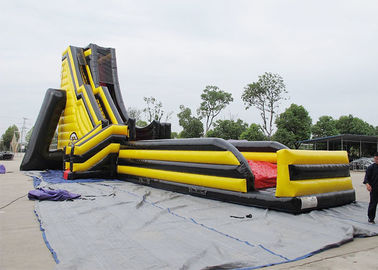 70' X 32' X 33' amarillo y forma inflable gigante roja de la cabeza de Deagon del tobogán acuático