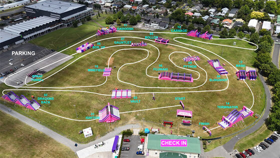 Carrera de obstáculos inflable grande NL Carrera de obstáculos inflable 5K