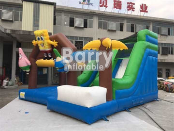 Casa combinada inflable de la despedida de Spongebob para los niños que saltan el material de la lona del PVC