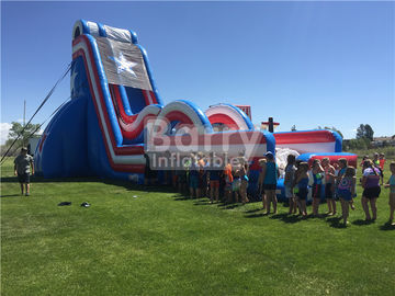 La diapositiva inflable gigante de la impresión de Digitaces, libera el tobogán acuático inflable del Dropkick del retroceso de descenso de la caída