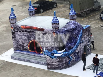 diapositiva inflable de la casa de la despedida del castillo divertido comercial de los niños del PVC de 0.55m m combinada