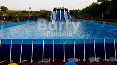 Piscina al aire libre del marco metálico de la lona del PVC del artículo 0.9m m para el parque del agua