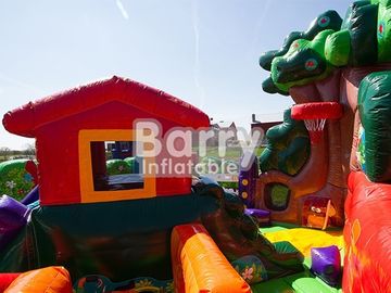 La aduana explota la carrera de obstáculos para la despedida de salto inflable del patio del tiempo del partido del niño