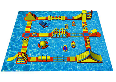 Parque inflable del agua de la isla del chapoteo del desafío del parque del agua del juego del deporte acuático