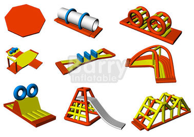 Lona inflable del PVC del patio del agua de la isla Wake de la aventura inflable del parque