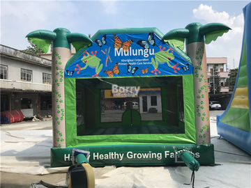 Casa inflable de la despedida del PVC del logotipo de encargo 0.55m m/castillo de salto para la diversión de los niños