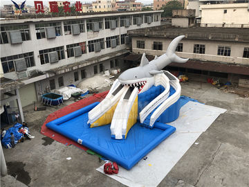 Piscina de Commecial del tiburón móvil al aire libre/equipo inflables gigantes del parque del agua