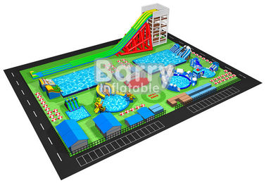 Sistema inflable adulto comercial grande del parque del agua del dibujo libre por encargo
