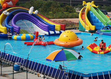 Piscina rectangular de acero modificada para requisitos particulares del marco metálico del PVC ultra para el parque del agua