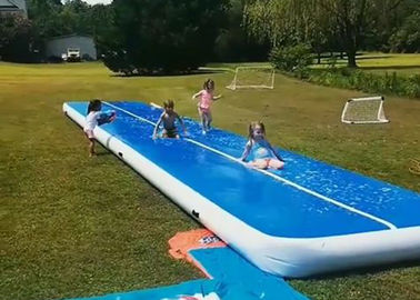 Pista de aire larga doble profesional del resbalón y de la diapositiva del juego del agua de la pared de la tela con la bomba de aire