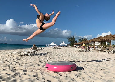 Estera redonda inflable de la pista de aire del círculo del punto del aire de Barry que cae para la gimnasia