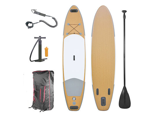 Tablero de paleta de pie de bambú comercial fijado pesca del soporte encima del tablero de paleta Aqua Marina Sup Board