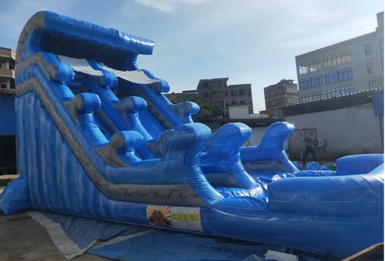 Tobogán acuático inflable de los colores variados del PVC con estándar de la piscina EN14960