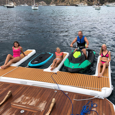 Yate inflable de Jet Ski Floating Dock Pontoon For de los juguetes durables del agua