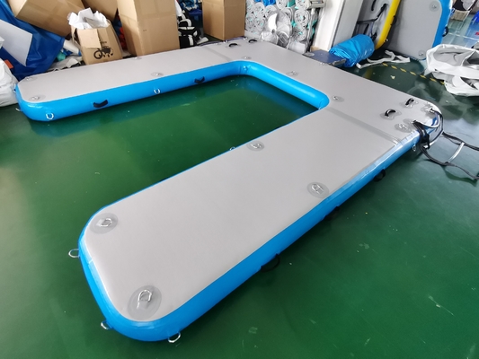 La puntada U del descenso forma el barco inflable Jet Ski Platform el pontón de flotación del dique flotante