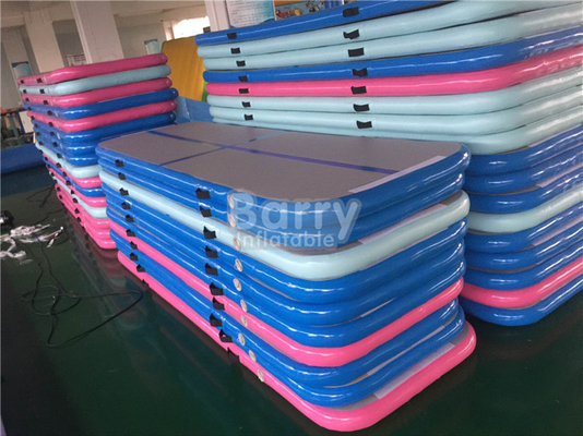 Esteras inflables rosadas verdes azules EN14960 de la gimnasia del color los 3X1m