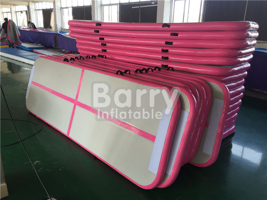 Tamaño inflable de la caída los 3X1x0.1m del aire de la pista de Aqua Yoga Pink Mat Air de la aptitud