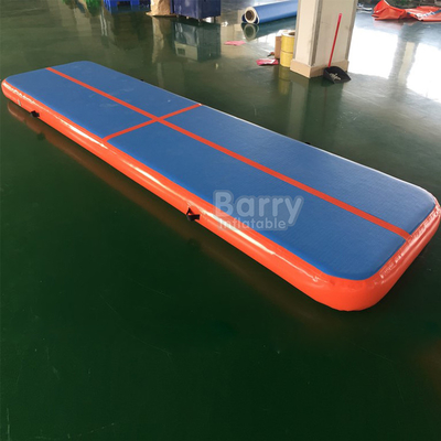 Explote animar el azul inflable del colchón de la pista de aire del gimnasio los 4m y el color anaranjado